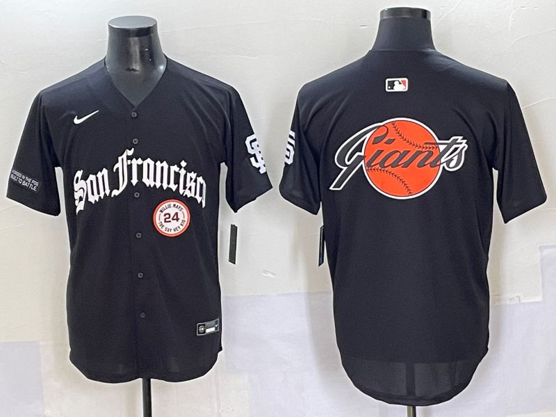 Men 2025 San Francisco Giants Blank Black Five generations Joint Name Nike MLB Jersey style 12